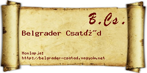 Belgrader Csatád névjegykártya